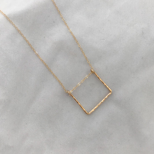 Wire Square Necklace