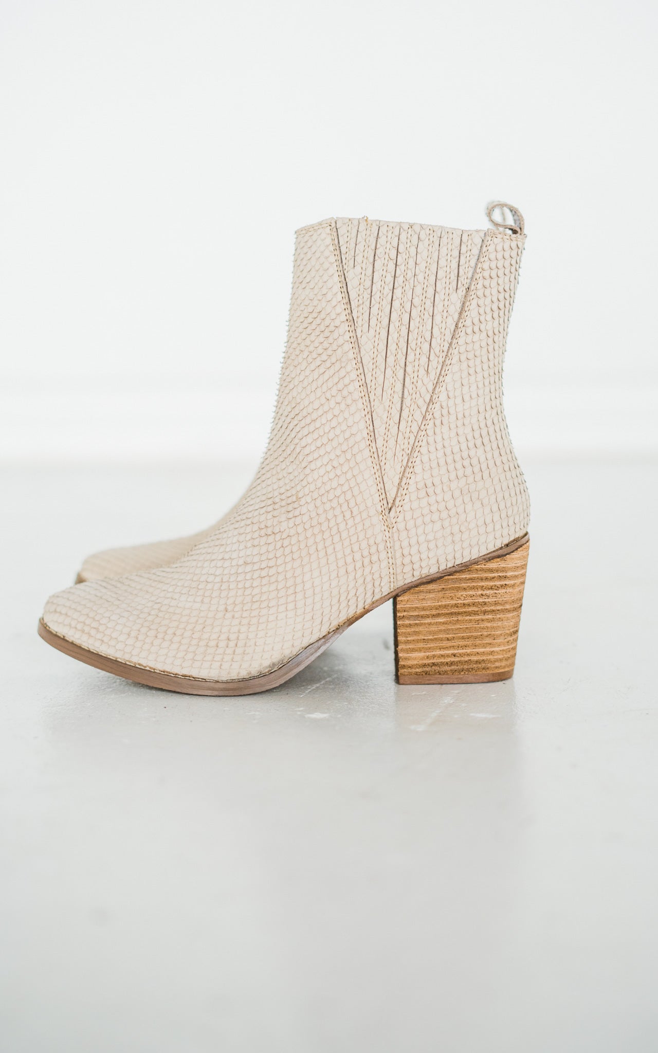 "Taris Ankle Boot in Cream