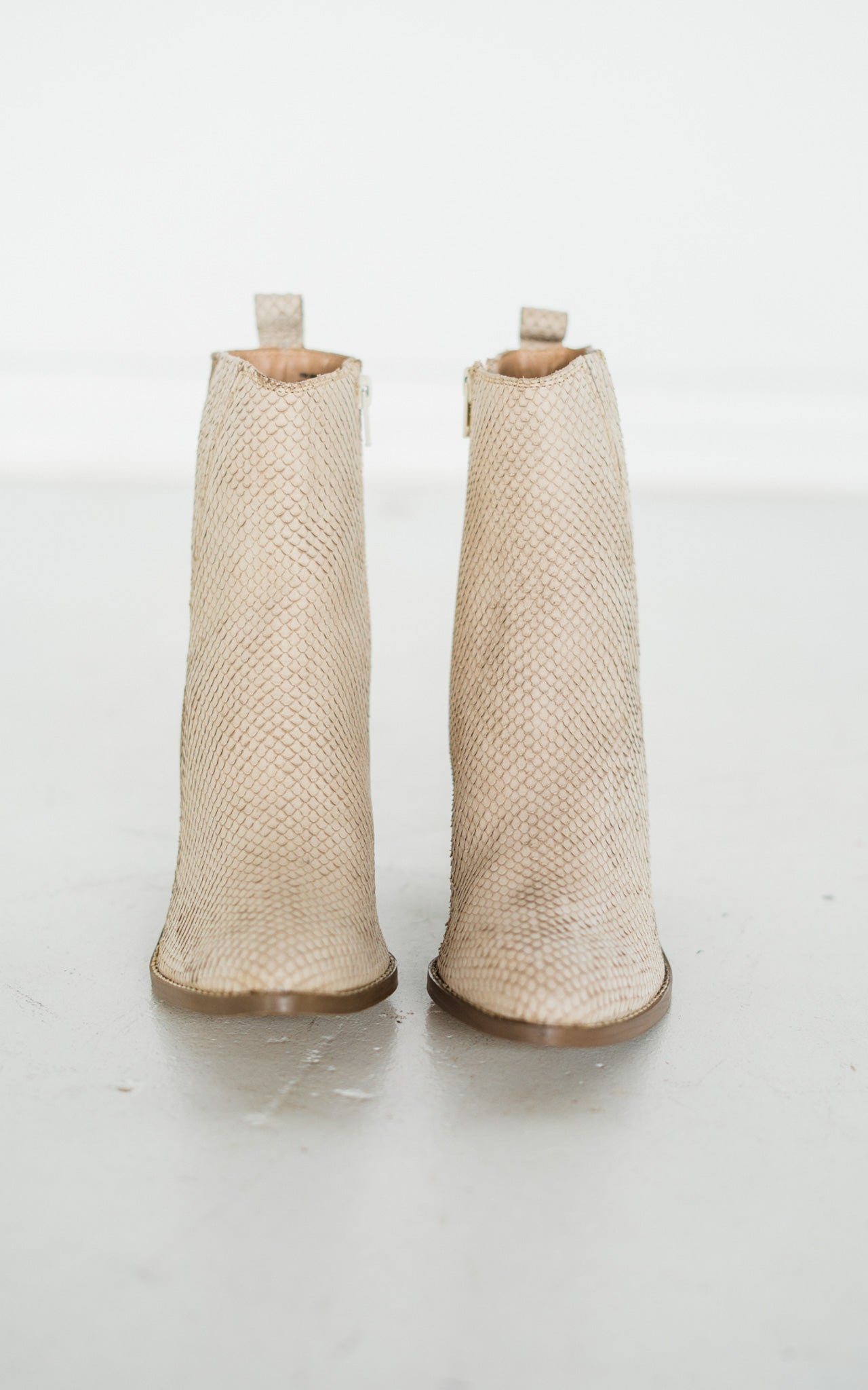 "Taris Ankle Boot in Cream