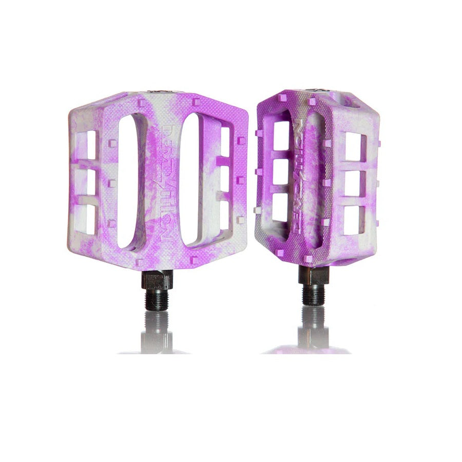 Demolition Trooper Plastic Pedals - Purple/White