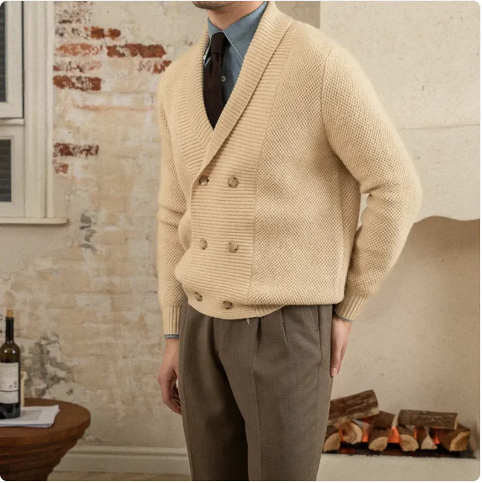Men's V-Neck Sweater Coat